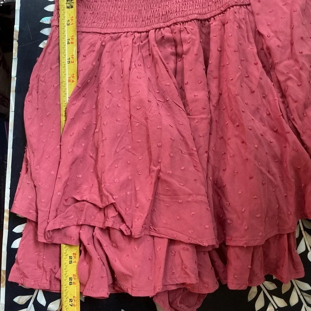 🌸 NWT Urban‎ Outfitters Pink Smocked Mini Dress | Cottagecore Boho Feminine - Picture 7 of 8